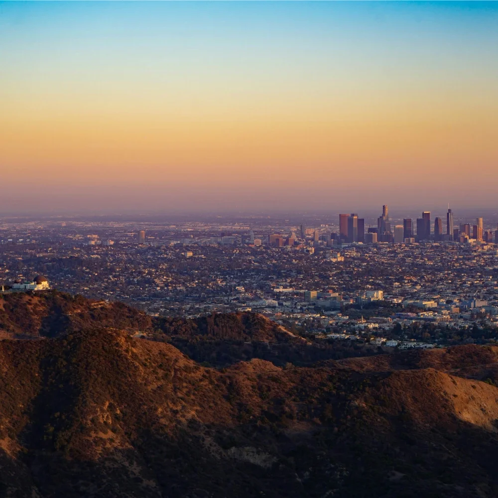 Foto del horizonte de la ciudad de Los Ángeles
